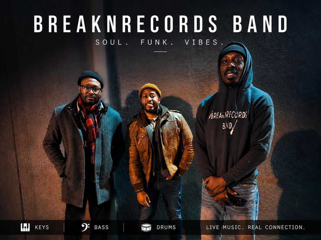 BreaknRecords Band: keys, bass, and drums