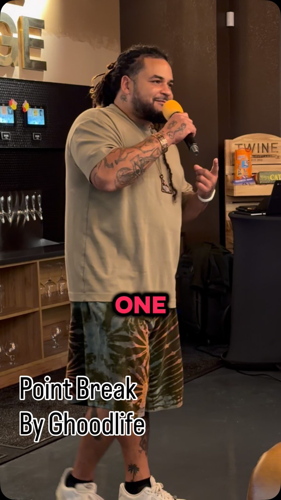 A poet performing